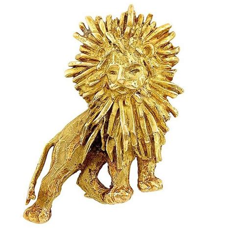 chanel lion brooch